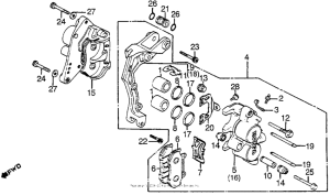 VF1100S Передний суппорт