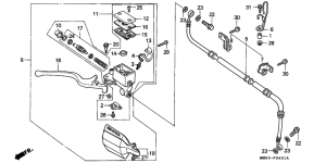 XL600V Fr. brake master cylinder