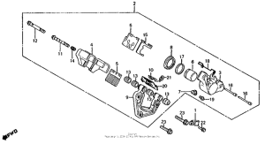 CB650 Cb650 / c front brake caliper 80-81