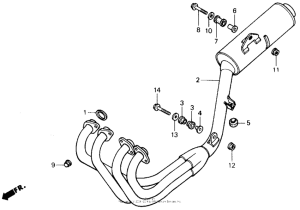 CB400F Глушитель