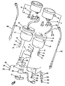 XS400 Speedometer. tachometer