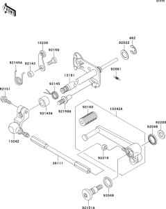 ZX1200 Механизм переключения передач