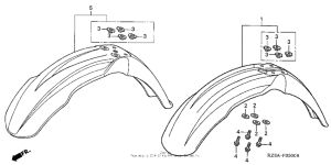 CR125R Переднее крыло