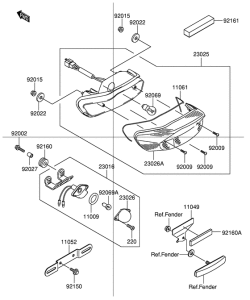 FD112 Taillight unit ass`y