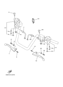 YP250 Handle switch. lever
