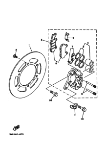 WR200R Передний суппорт