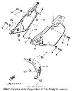WR500ZE Боковые обтекатели