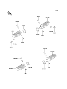KLE250 Подножки