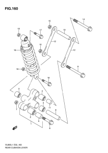 VL800 Втулки заднего рычага