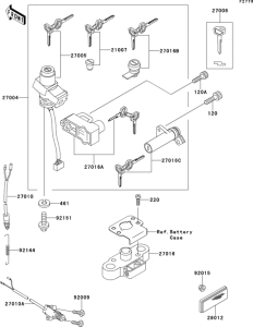 ZX1100 Замок зажигания