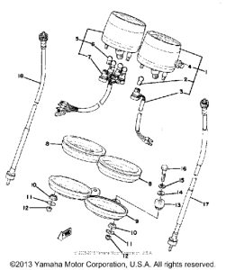 XT500E_205 - 1978 Спидометр-тахометр