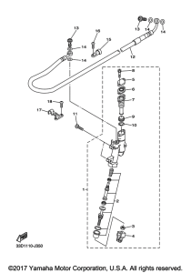 WR450F Задний торм цилиндр