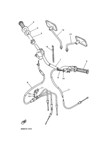 RZ350 ｽﾃｱﾘﾝｸﾞﾊﾝﾄﾞﾙ,ｹｰﾌﾞﾙ