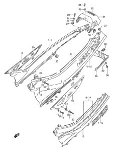 GSX750 Обтекатель задний