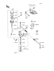 KL650 Задний торм цилиндр