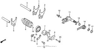 CR250R Вилка переключения передач