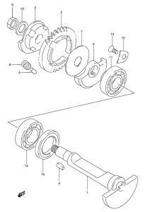 TS125 Балансир кривошипа