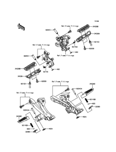 ZX1400 Подножки