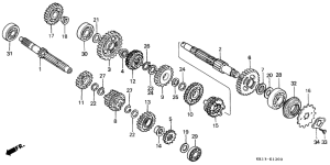XR250R Трансмиссия