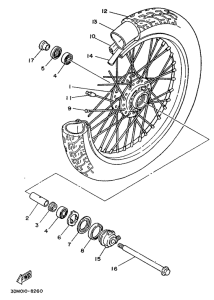 XV240 Переднее колесо