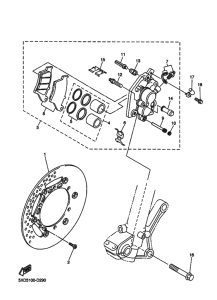 YZ250F YZ250FV Передний суппорт