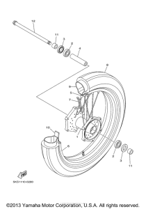 XVS1100AR Переднее колесо
