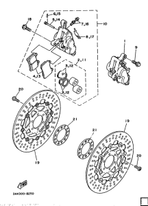TZ250U Front brake. caliper