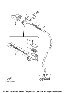TTR125LEH Главный тормозной цилиндр