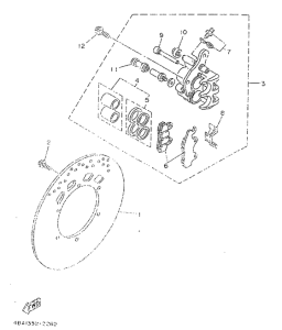 TZR50 Front brake. caliper