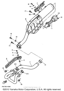 XT600TC (CA ED.) Выхлопная система