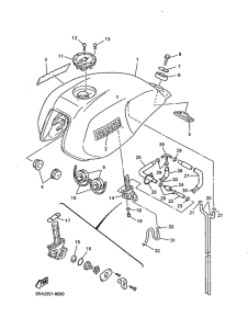 XJR1300 Топливный бак