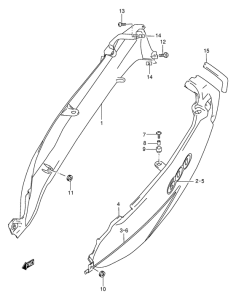 GSX600 Обтекатель задний