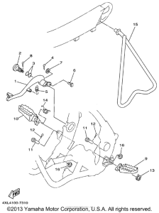 YZ125J1 Подножки