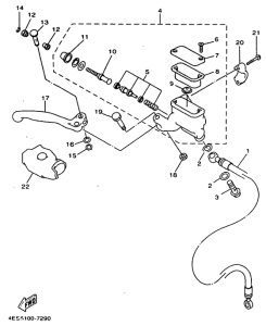 YZ80 Главный тормозной цилиндр