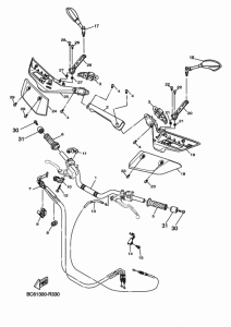 MTT690-A Steering handle & cable