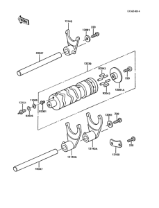 Z305 Валы и вилки переключения передач