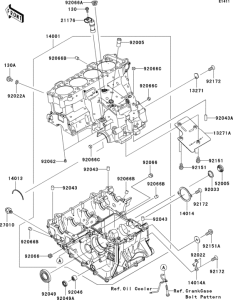 ZX1000 Картер двигателя