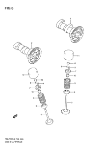 RM-Z250 Распредвал -клапана