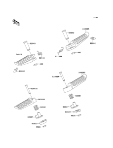 ZX600 Подножки