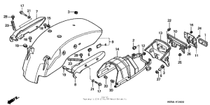 VF750C Задний бампер
