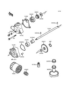 ZX250 Масляный насос и фильтр