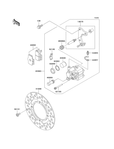 KX65 Передний тормоз