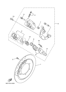XVS650 Передний тормоз