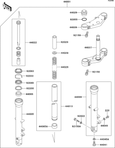ZR550 Передняя вилка
