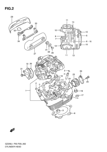 GZ250 Головка цилиндров
