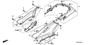 ST1300 Side cover / rear cowl