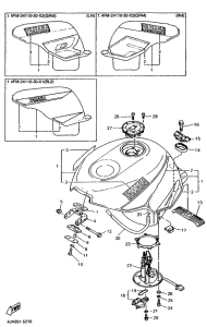 FZR600R Топливный бак