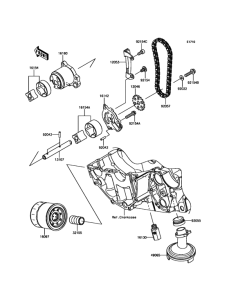 EX650 Масляный насос и фильтр