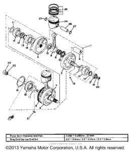 XS650SG Коленчатый вал и Поршень