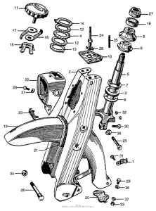 C72 Front fork + front fender